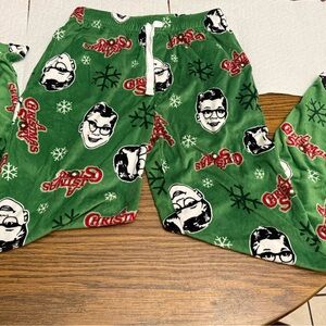 Festive Green Kids Pajama Bottoms